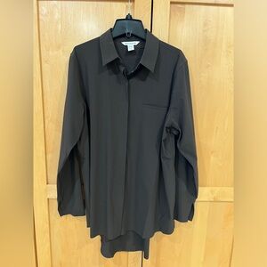 Athleta Urbanite Long Sleeved Button Down Women's Large Shirt, Brown